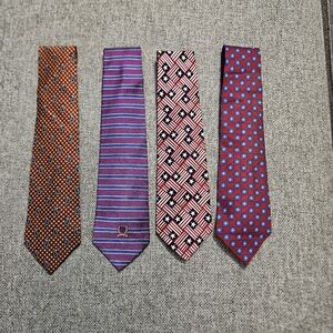 Tommy Hilfiger Vintage Silk Neck Ties Men's( Lot of 4) Made in USA Multi-Color